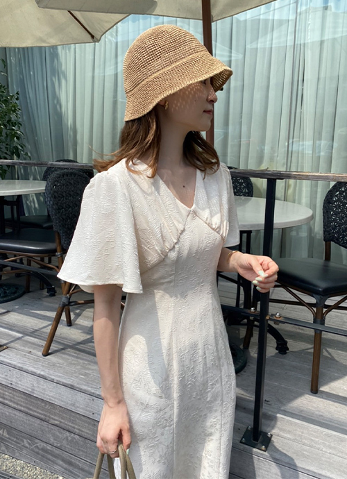 feather knit camisole onepiece