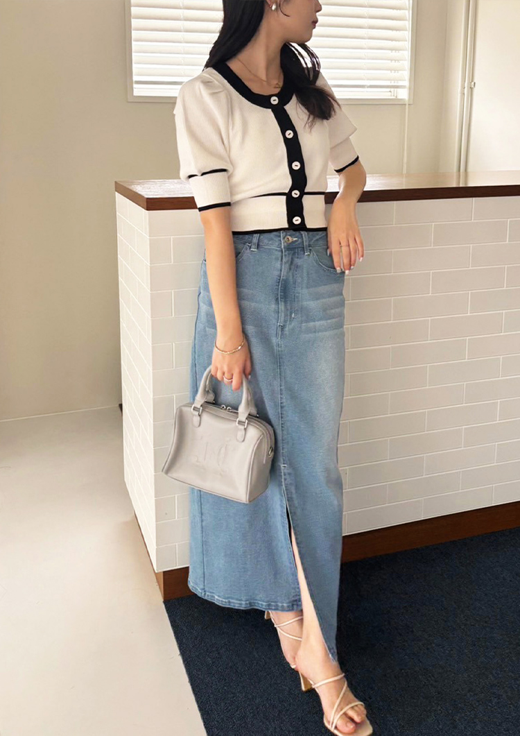 OTONA NICE ストレッチデニムスカート