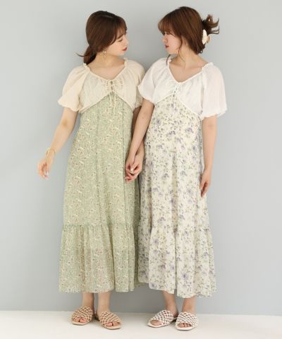 配色リボン花柄ワンピース レディースファッション通販のワンアフターアナザーナイスクラップ One After Another Nice Claup 配色リボン花柄ワンピース レディースファッション通販のワンアフターアナザーナイスクラップ One After Another Nice Claup
