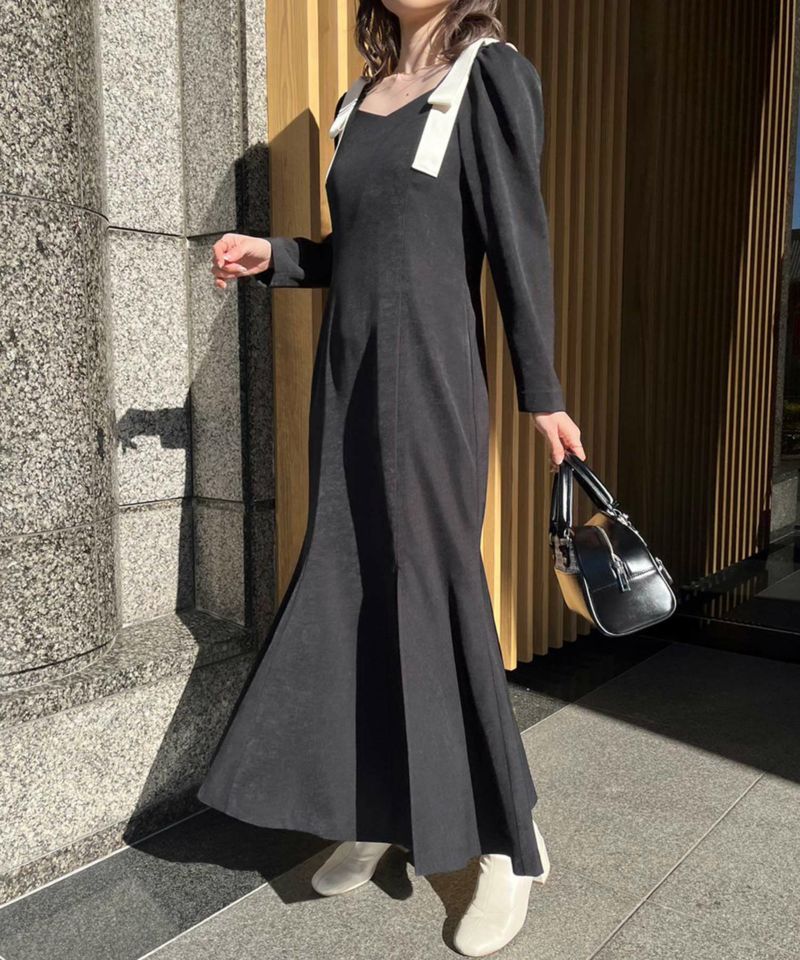 【リボンコレクション】, WEB限定肩リボンマーメイドワンピース