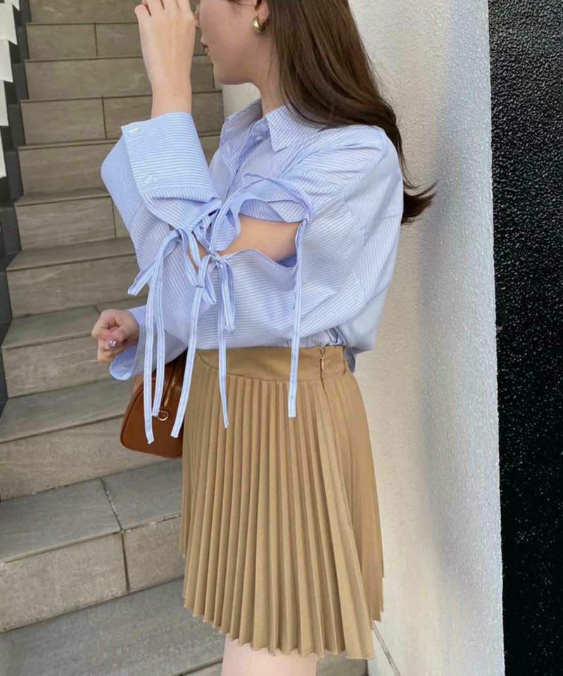 sold out】レディース ☆リボンタイ シャツ ブラウス☆9号