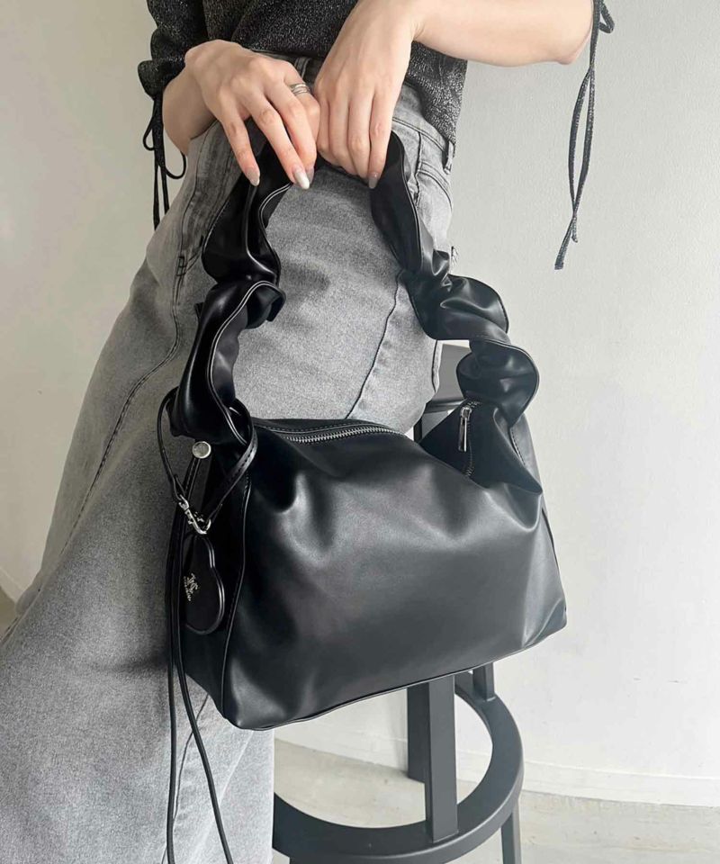 ハートミラーチャーム付ドロストBAG | レディースファッション