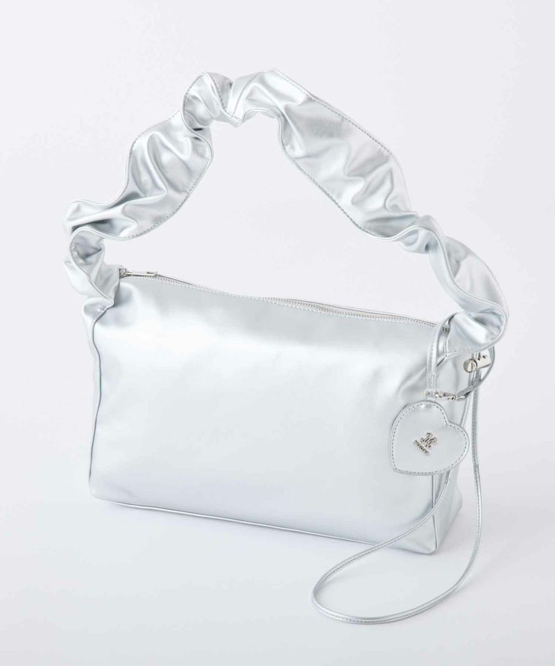 ハートミラーチャーム付ドロストBAG | レディースファッション