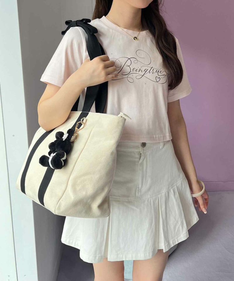 リボンハンドルトートBAG | レディースファッション通販のワン