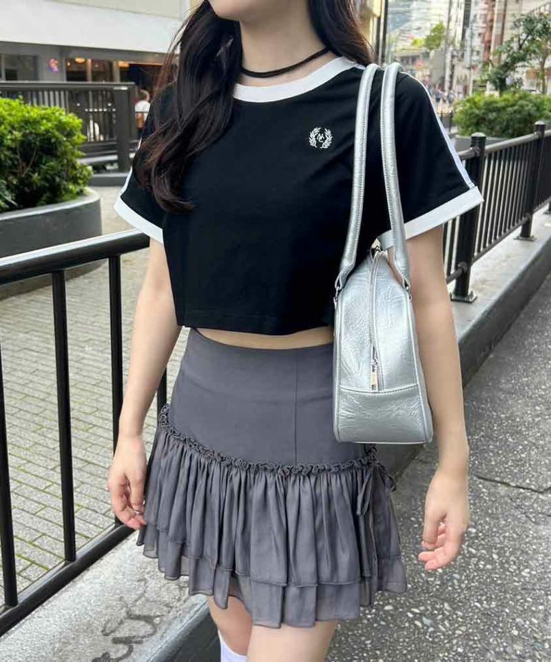 ハートミラーチャーム付きボストンBAG | レディースファッション