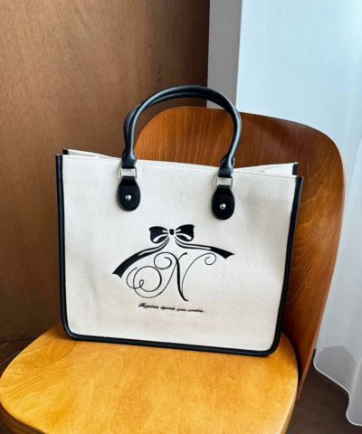 LouLoumei】 チャーム付きツイードキャリーオントートBAG