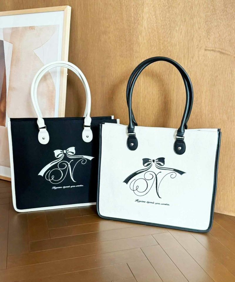 WEB限定】トリミング刺しゅうトートBAG | レディース WEB限定】トリミング刺しゅうトートBAG | レディース