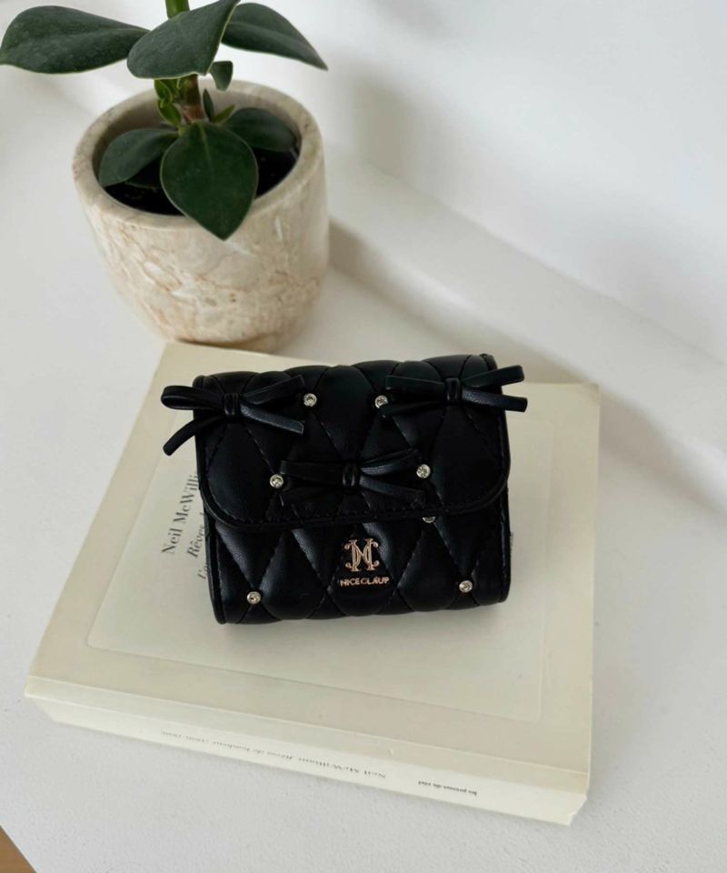 リボンビジュー付きキルティングBAG | レディースファッション