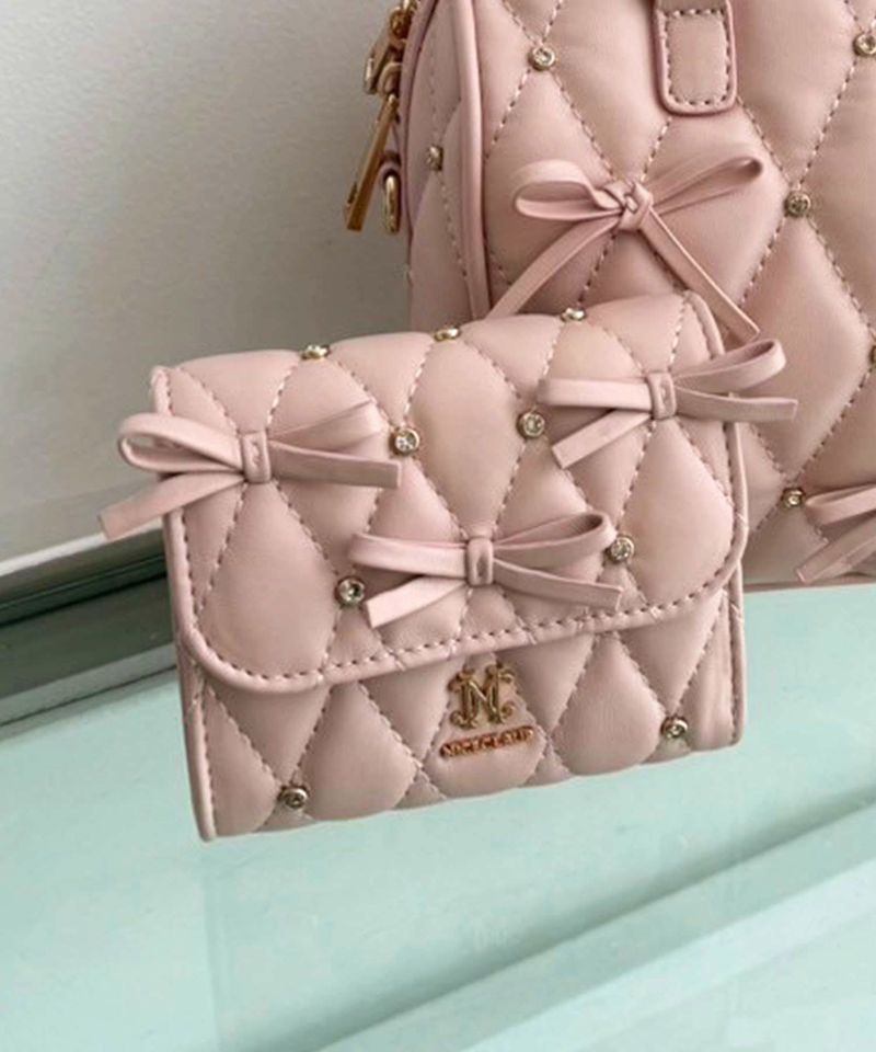 リボンビジュー付きキルティングBAG | レディースファッション