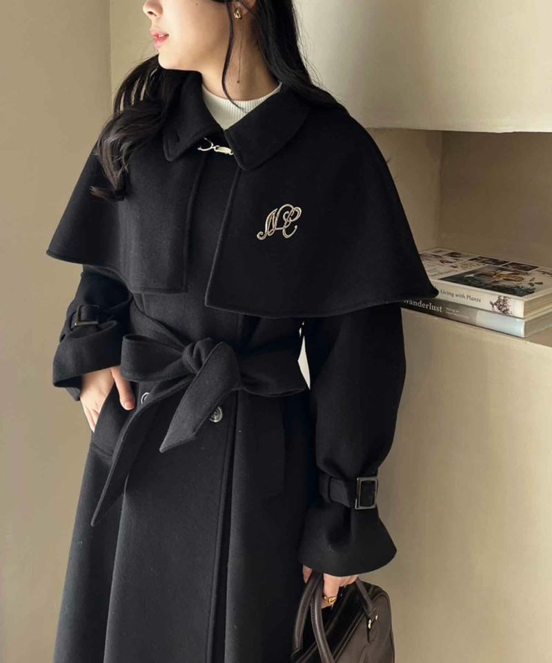 WEB限定】【サイズ展開あり】ケープ付きロングコート | レディース 