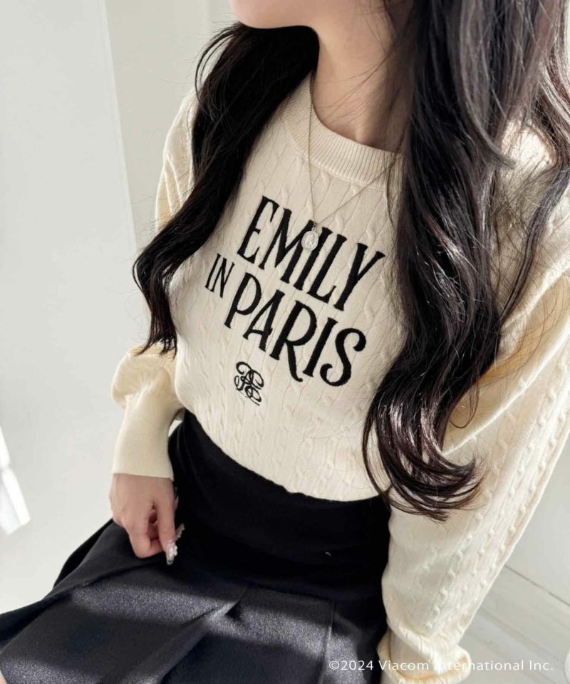 EMILY IN PARIS × one after another NICECLAUP 】ロゴ刺繍 EMILY IN PARIS × one after another NICECLAUP 】ロゴ刺繍