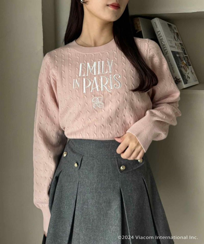 EMILY IN PARIS × one after another NICECLAUP 】ロゴ刺繍 EMILY IN PARIS × one after another NICECLAUP 】ロゴ刺繍