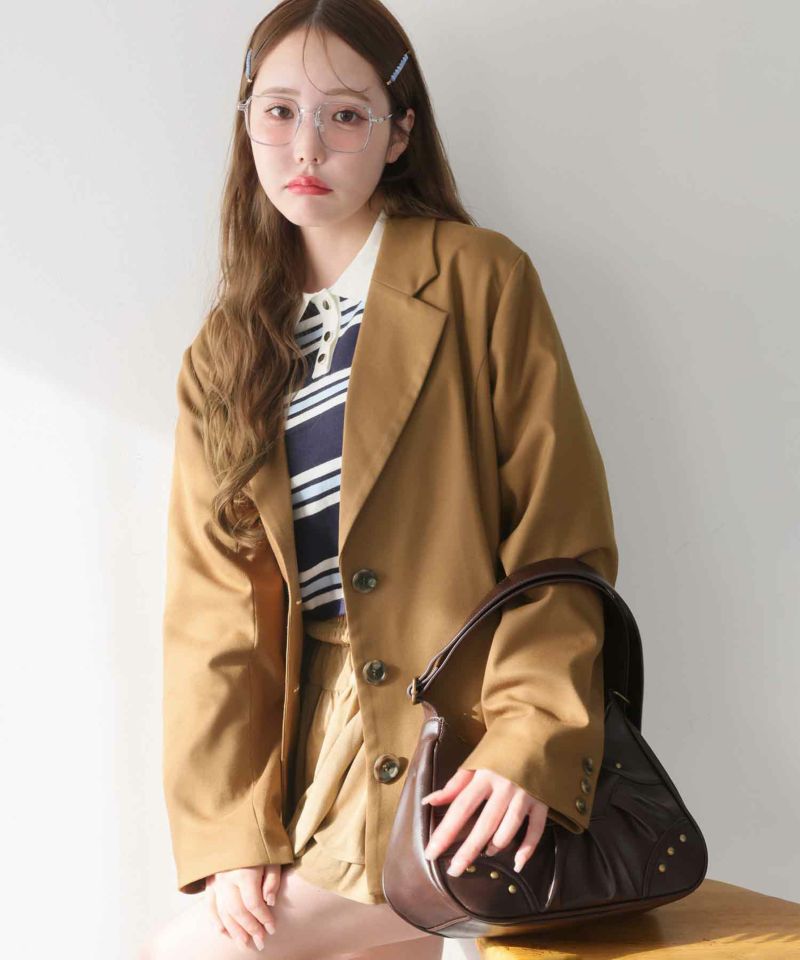□40765★冬 定価6.9万 スタイリング/ バッククロークドレスコート trim_fce_item63732dd06f36f.jpg