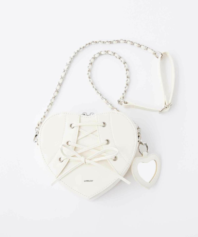 レースアップハートショルダーBAG | レディースファッション通販