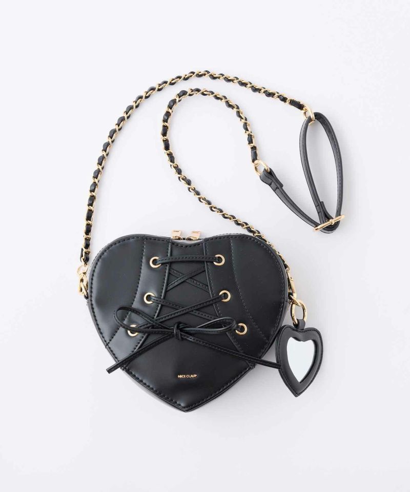 レースアップハートショルダーBAG | レディースファッション通販