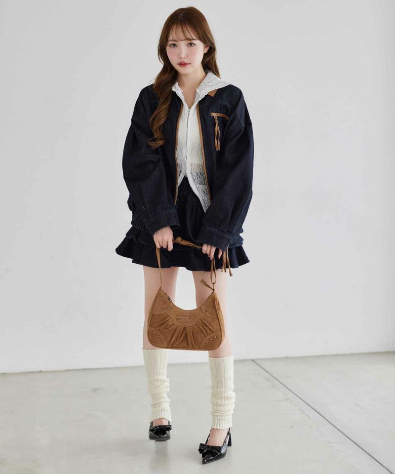 NICE CLAUP ♡ カバーオールジャケット　デニムジャケット　ティアード カバーオールジャケット | レディースファッション通販のワン