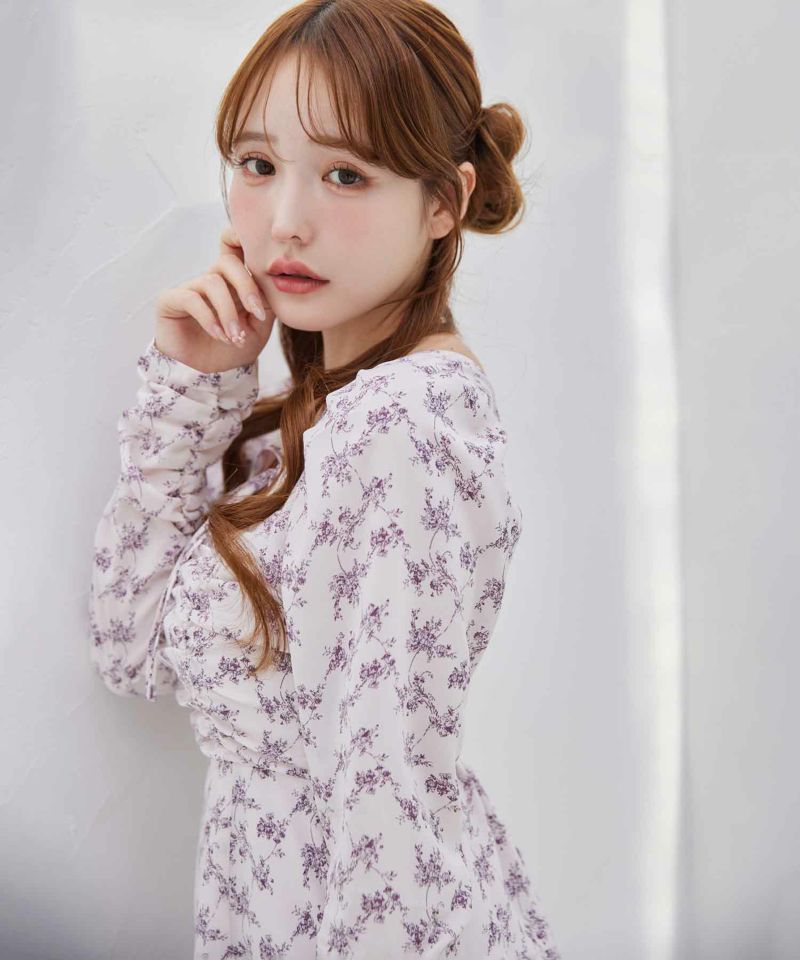 推し活collection】フリル花柄ワンピース | レディース