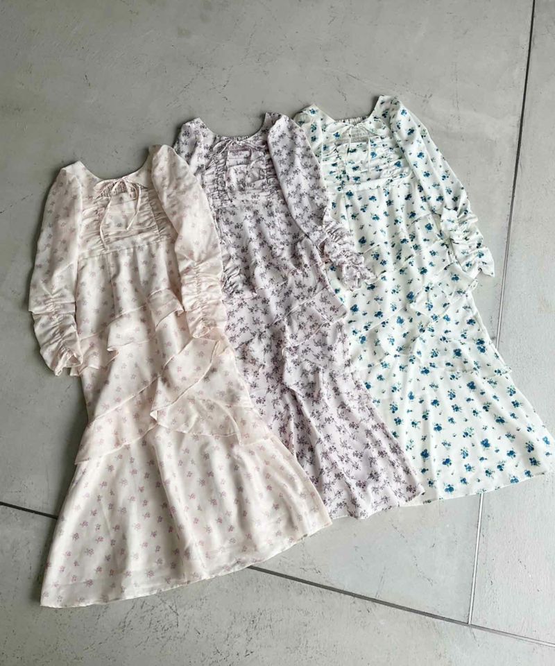 推し活collection】フリル花柄ワンピース | レディース