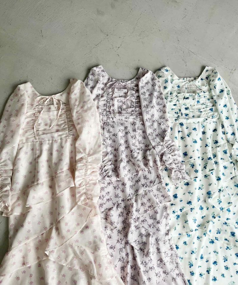 推し活collection】フリル花柄ワンピース | レディース