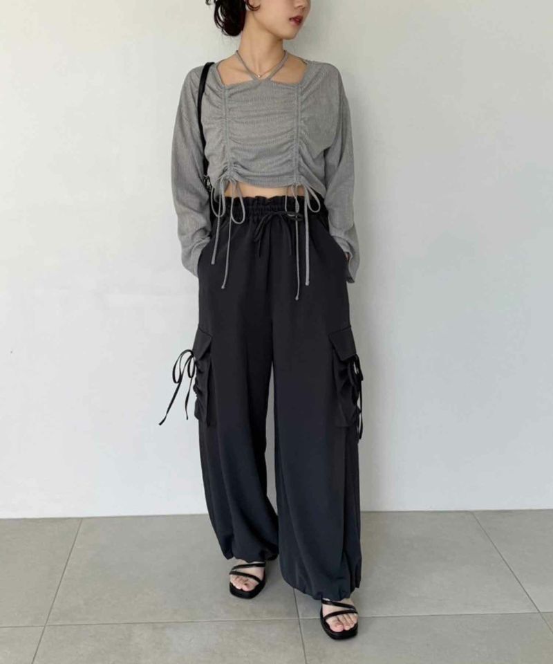 LES SIX レシス 23AW trois-5-NCP カーゴパンツ ブラック サイズ