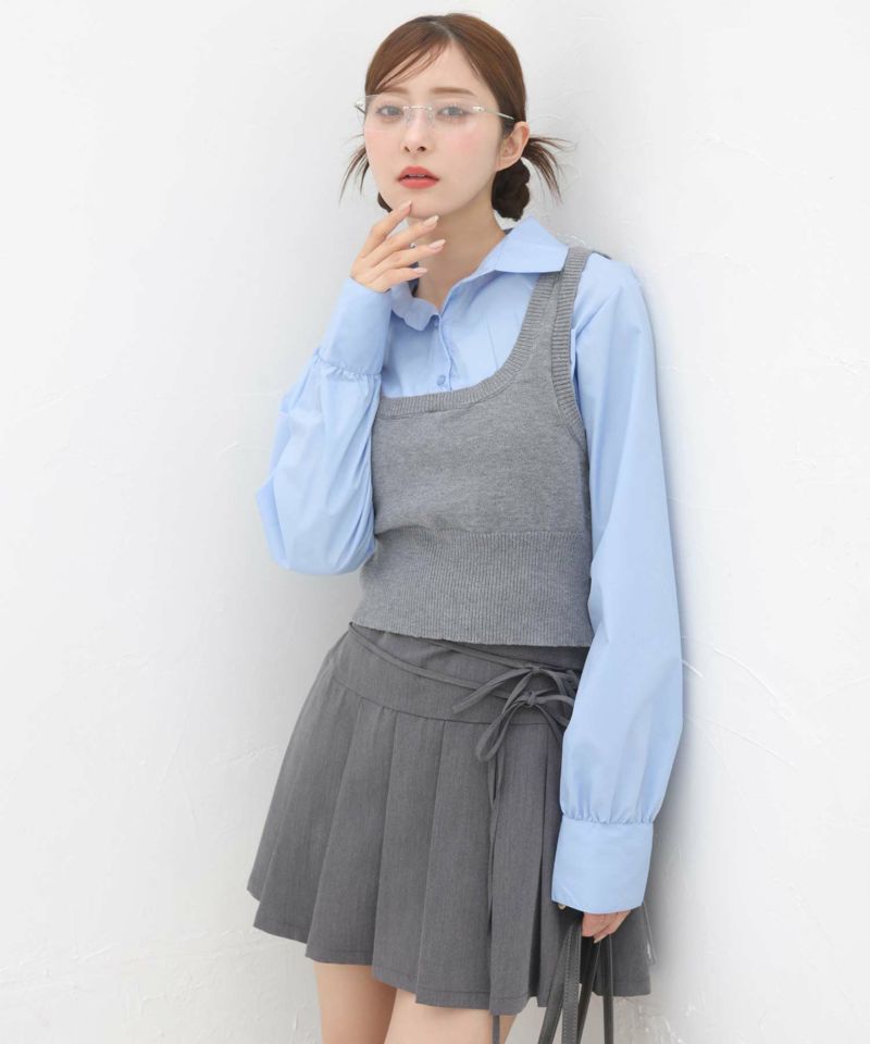ダブルリボンプリーツスカート | レディースファッション通販の