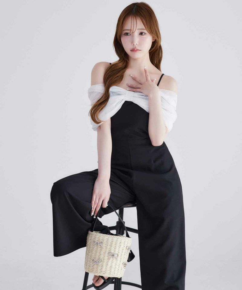 Black collection】バックレースアップロンパース | レディース
