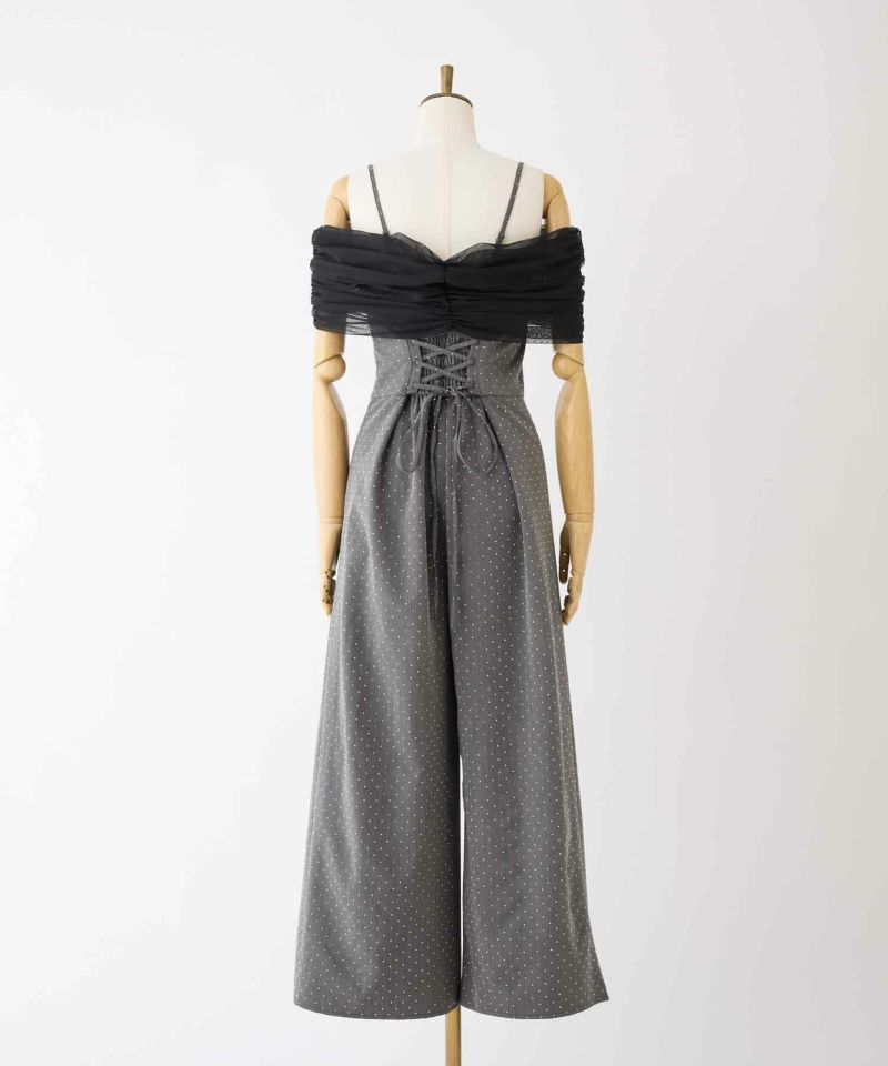 Black collection】バックレースアップロンパース | レディース