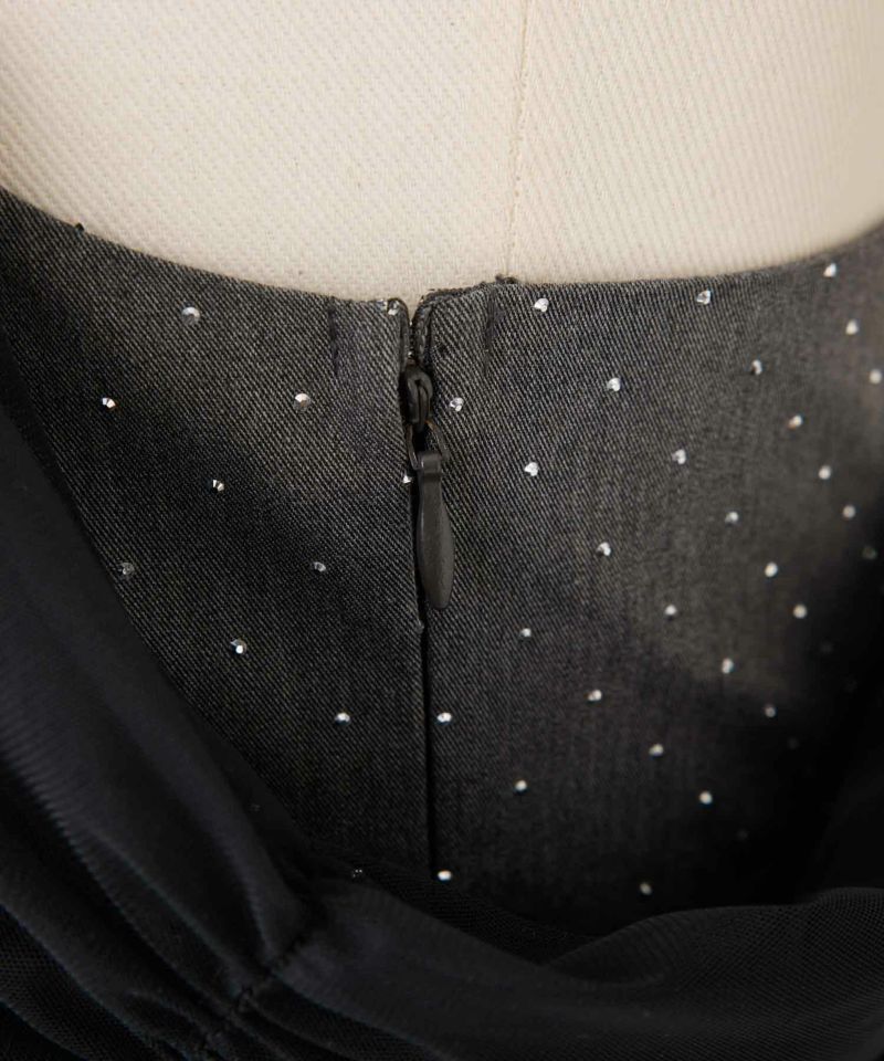 NICE CLAUP【Black collection】リボンロンパース Black collection】リボンロンパース（つなぎ/オールインワン
