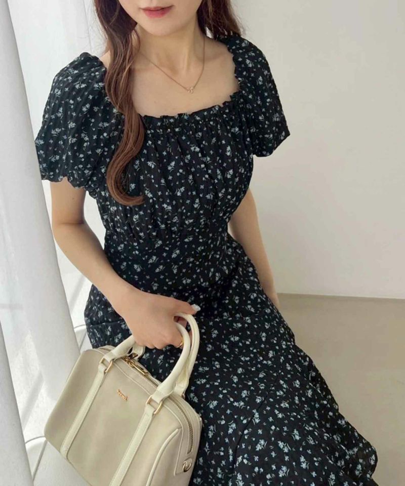 Black collection】イレヘムティアードロングワンピース Black collection】イレヘムティアードロングワンピース