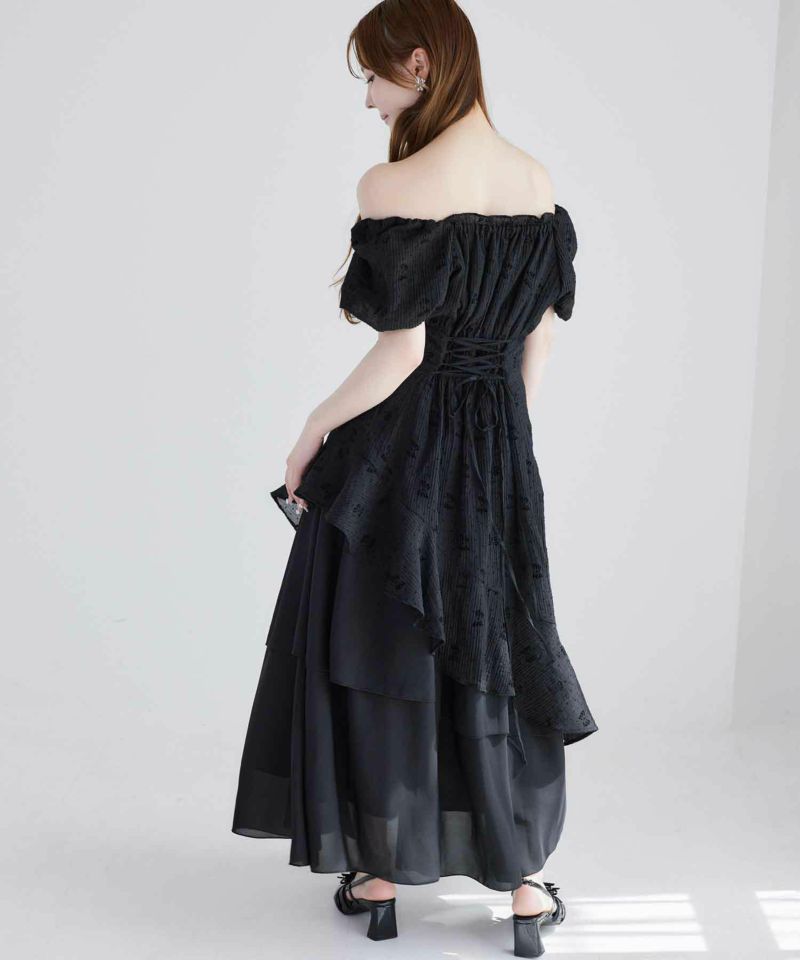 Black collection】イレヘムティアードロングワンピース