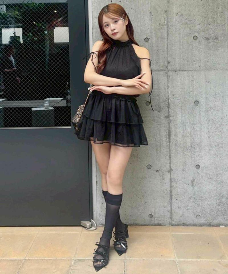 Black collection】フリルミニワンピース | レディース