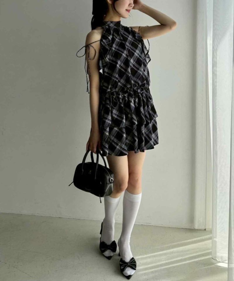 Black collection】フリルミニワンピース | レディース