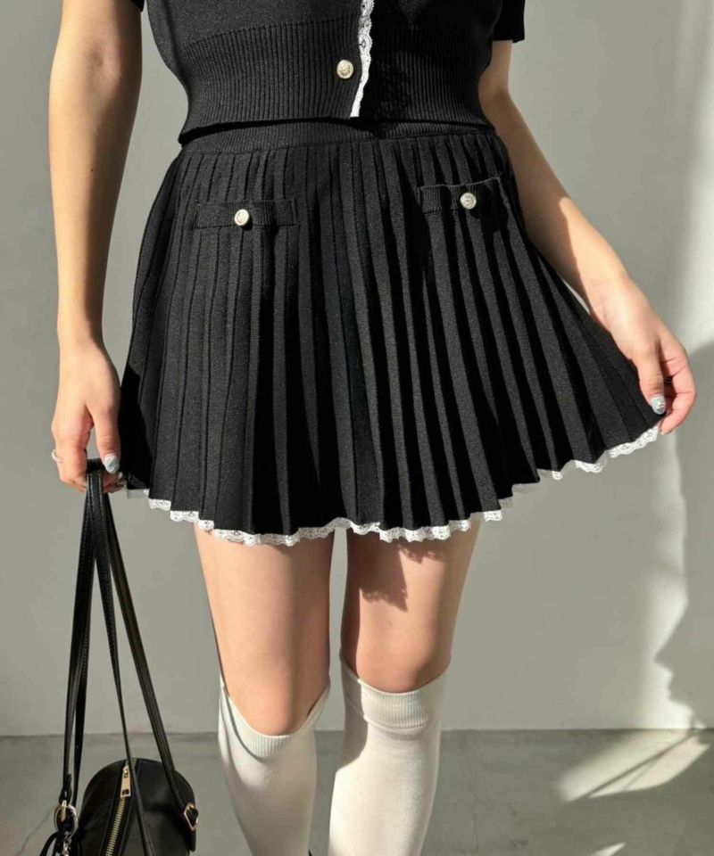 3ピースニットセットアップ(トップス＆ボトムセット