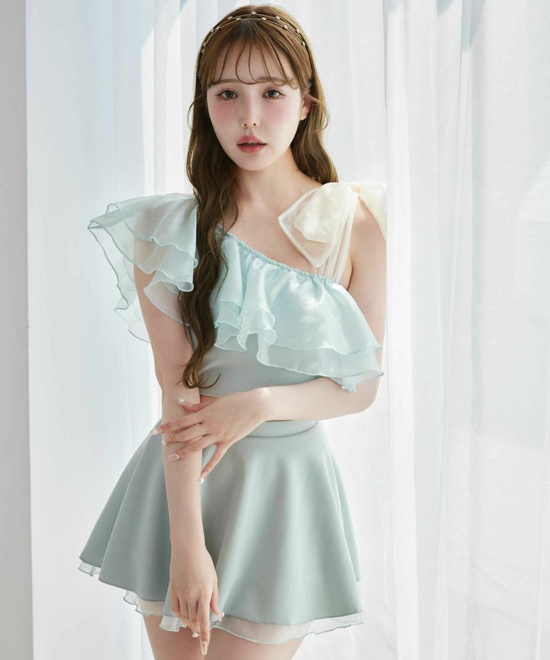 one after another NICE CLAUP 水着ワンショルダー 3点セット】ワンショルswimwear | レディースファッション通販の