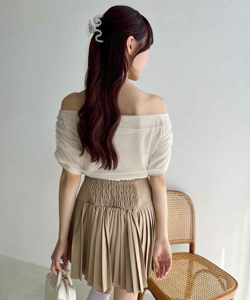 トップス KELLY SLY | OFFSHOULDER FRONT ZIP トップス (Tシャツ・カットソー