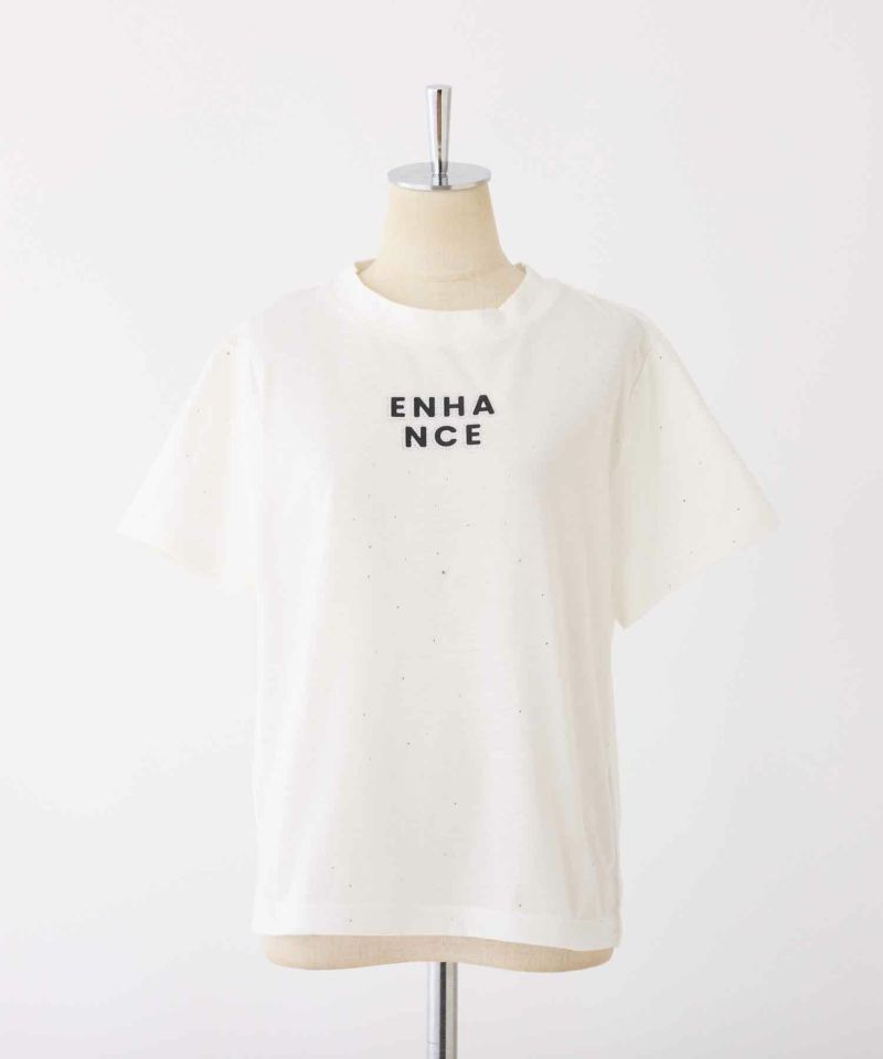 one after another NICE CLAUP - seemi Tシャツ 白×ゴールド・ベージュ×ゴールド one after another NICE CLAUP（ワンアフターアナザーナイ