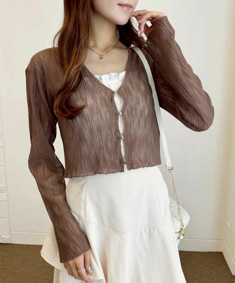 enofイナフ　シアーカーディガン ENOF（イナフ）の「sheer cardigan（カーディガン/ボレロ）」 - WEAR