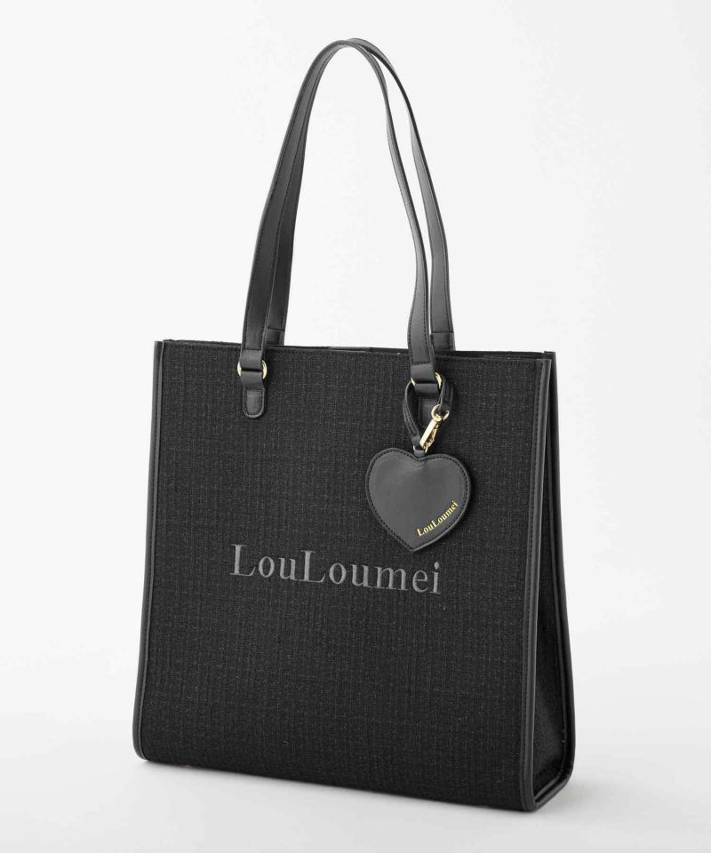 再予約】【LouLoumei】 チャーム付きツイードキャリーオントート