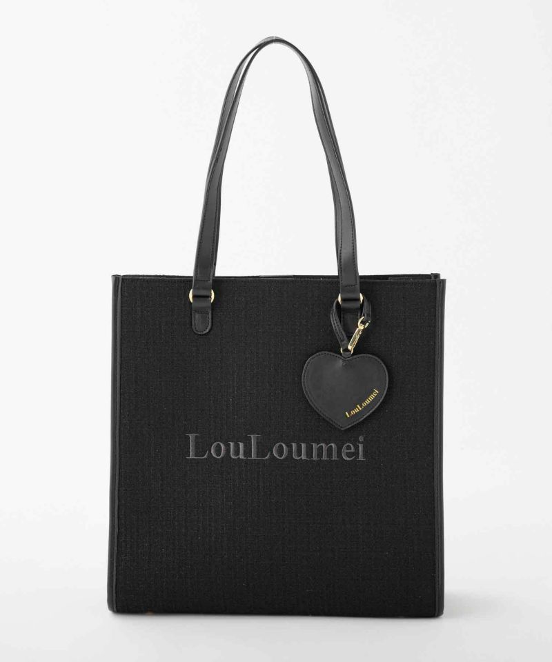 再予約】【LouLoumei】 チャーム付きツイードキャリーオントート
