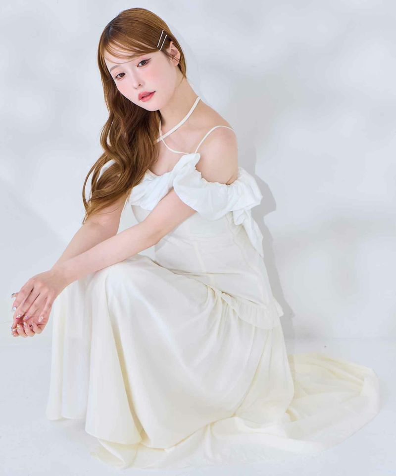 Fluffy Romance collection】バルーン襟キャミワンピース