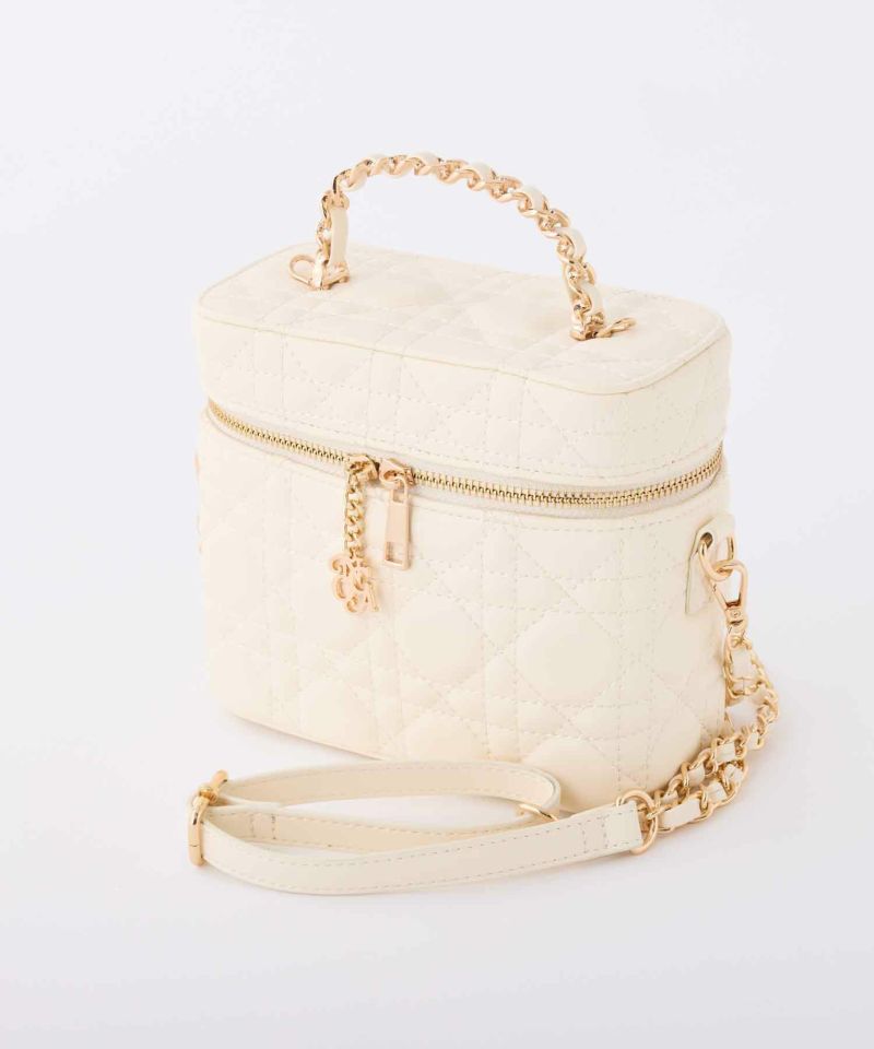チャーム付きキルティングバニティBAG | レディースファッション