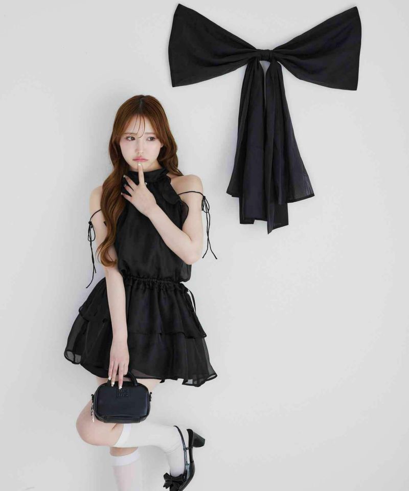 新色追加】【再々予約】【Black collection】フリルミニ