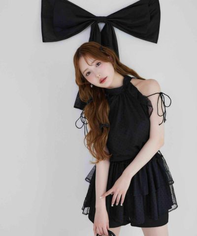 新色追加】【再々予約】【Black collection】フリルミニ