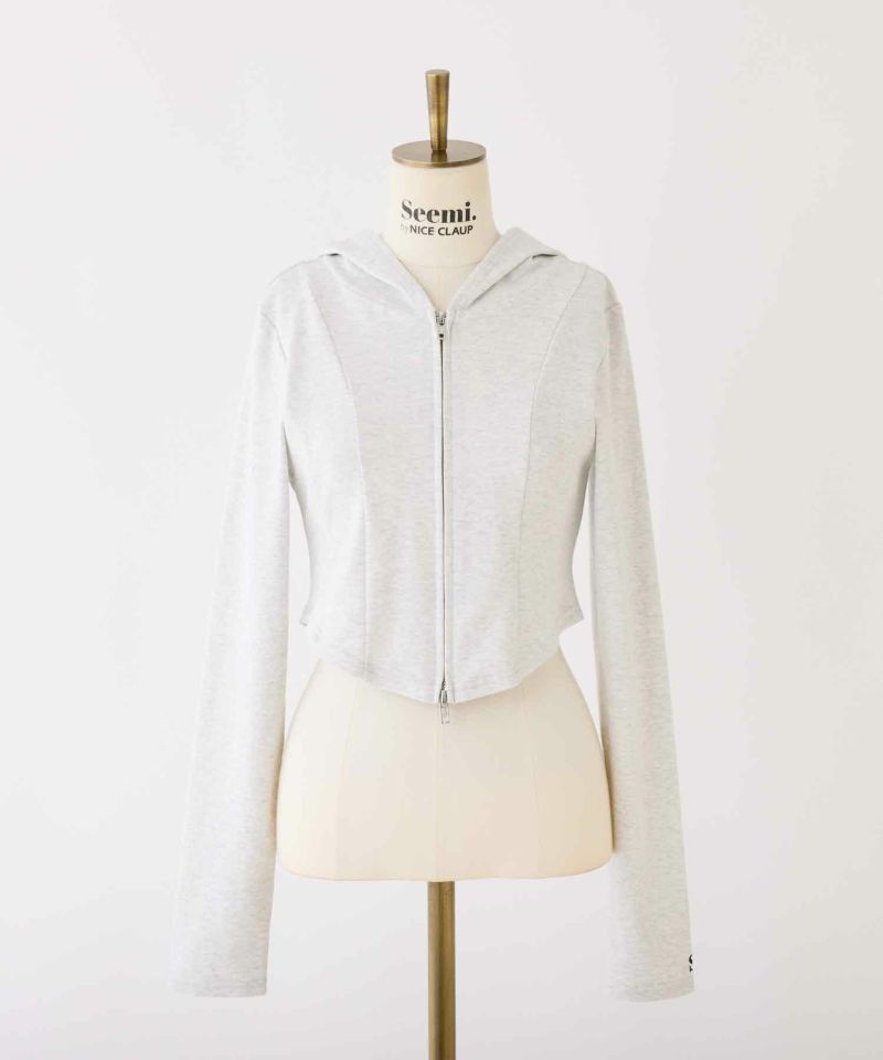 NICE CLAUP パーカー 白 one after another NICE CLAUP 「one CLAUP」 ジップアップ