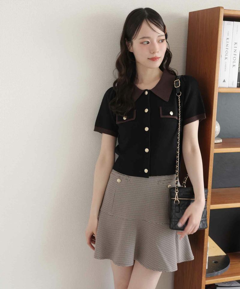 シャネル サイドボタン 台形 スカート 22AW☆すぐ届く！ 【CHANEL シャネル】 ミニスカート 関税込
